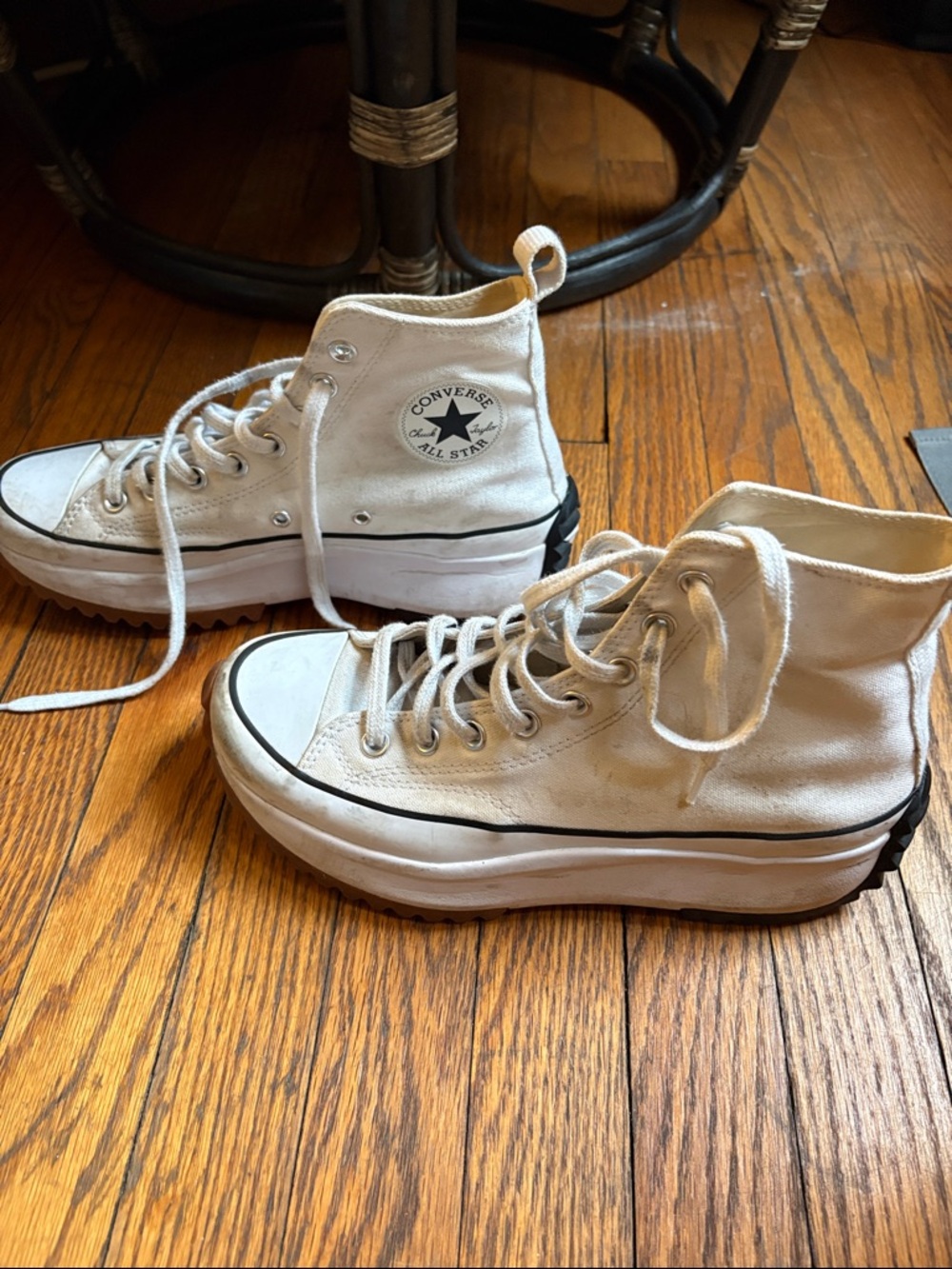 Converse White High-Top Platform Sneakers